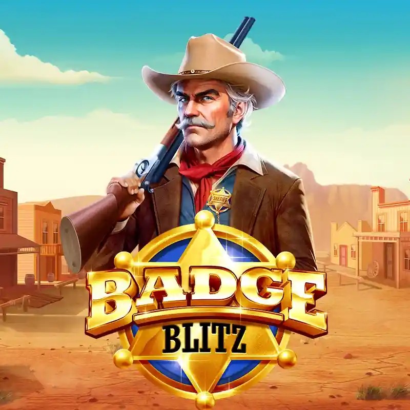 Badge Blitz online game logo by Pragmatic Play on robocatcasinoo.com