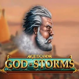 Official Slots logo: Age Of The Gods: God of Storms by Playtech at Robocat Casino