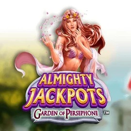 Almighty Jackpots: Garden of Persephone casino game by Novomatic – featured logo at Robocat Casino