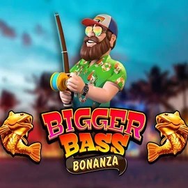 Bigger Bass Bonanza online game logo by Pragmatic Play on robocatcasinoo.com