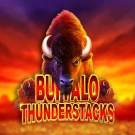 Buffalo Thunderstacks logo – Slots by Amatic Industries at Robocat Casino