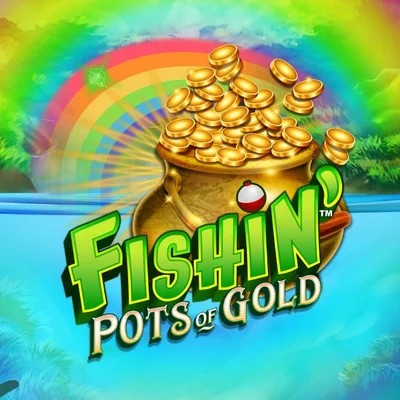 Fishin Pots Of Gold logo by Gameburger Studios at Robocat Casino
