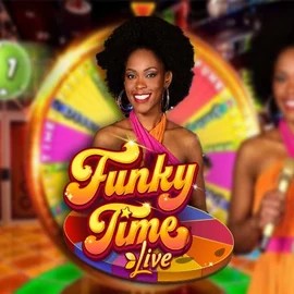 Official Live Casino logo: Funky Time by Evolution at Robocat Casino