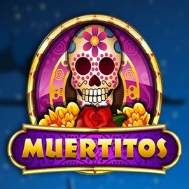 Muertitos online game logo by Red Rake Gaming on robocatcasinoo.com
