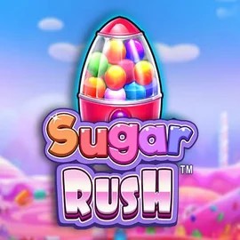 Sugar Rush logo by Pragmatic Play at Robocat Casino