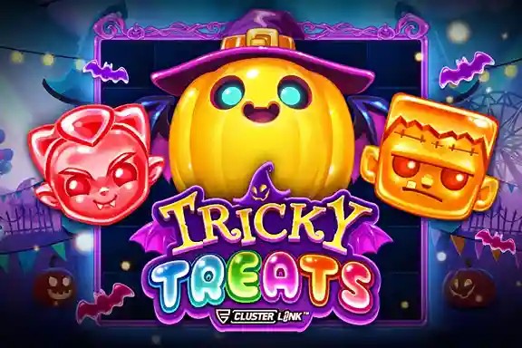 Tricky Treats online game logo by Push Gaming on robocatcasinoo.com